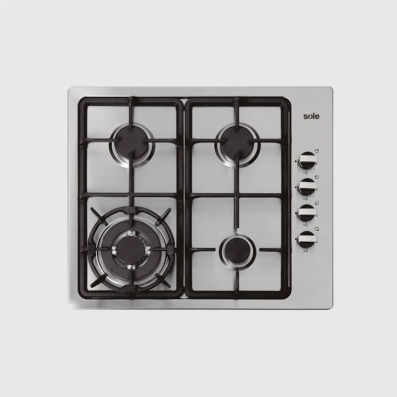 SOLE - Encimera Acero Inoxidable A Gas 58cm Silver Sole SOLCO036