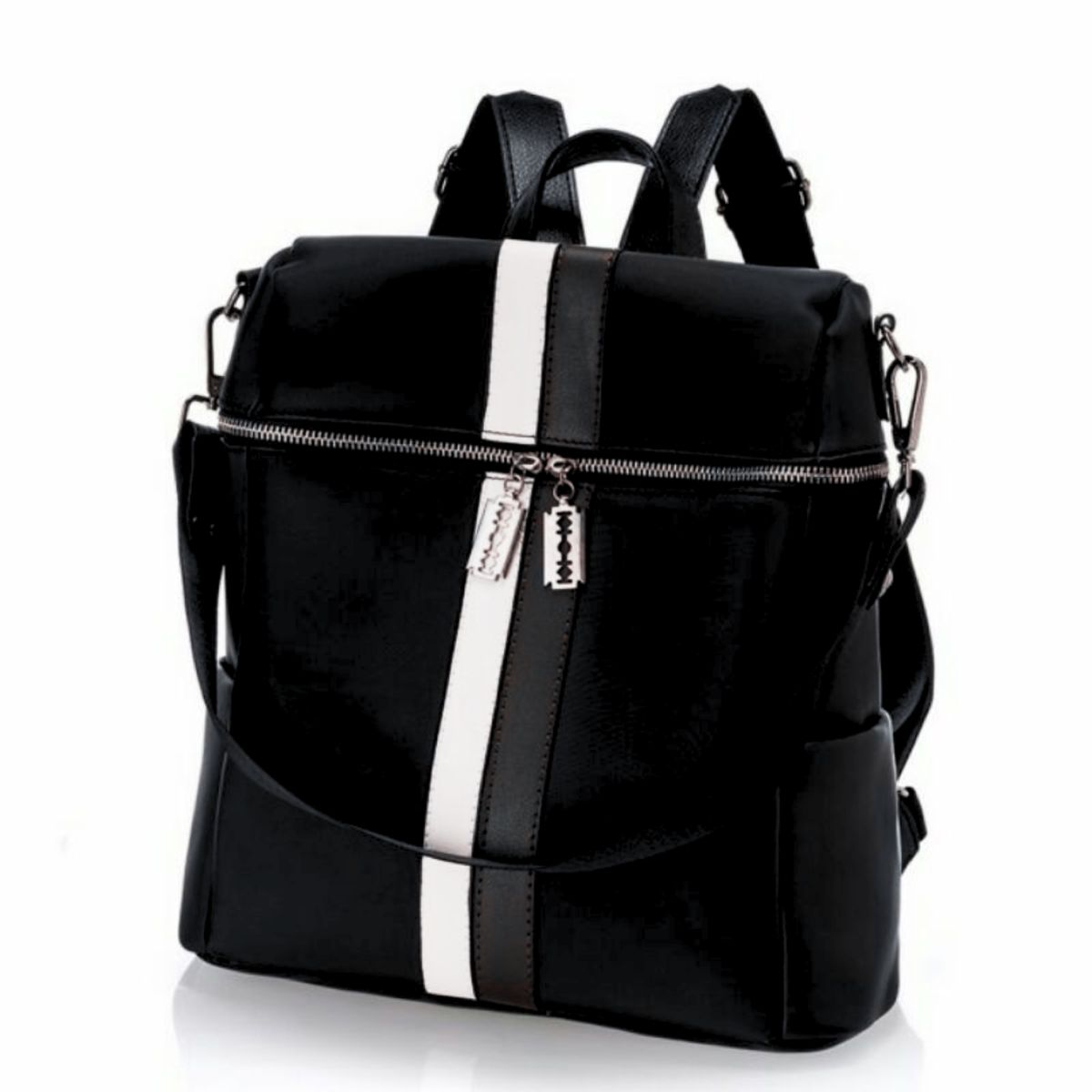 INSPIRA MARKET - Mochila Aesthetic Antirobo Mujer Rayas Bicolor