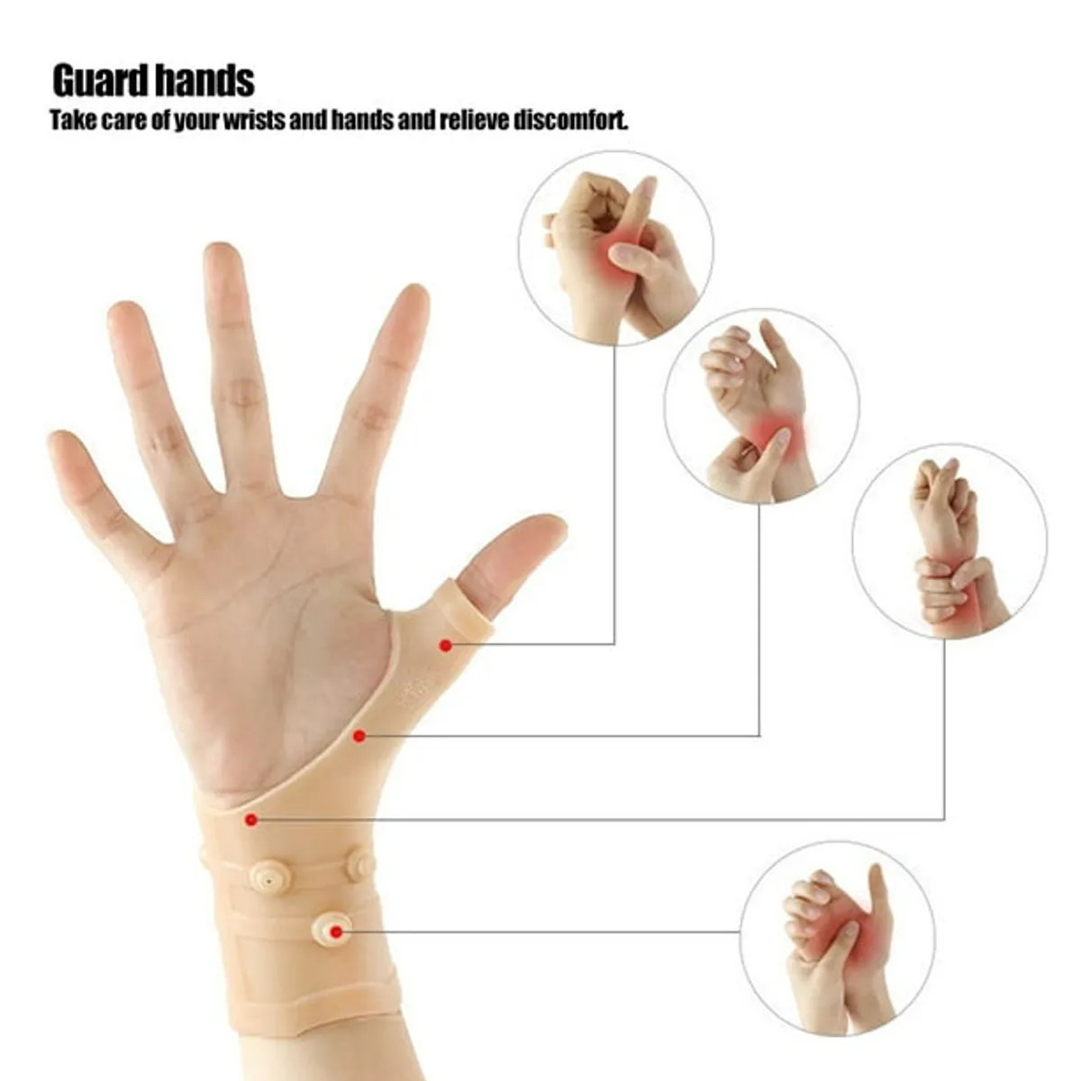 OEM - Soporte de Muñeca con Imanes Terapéutico Flexible