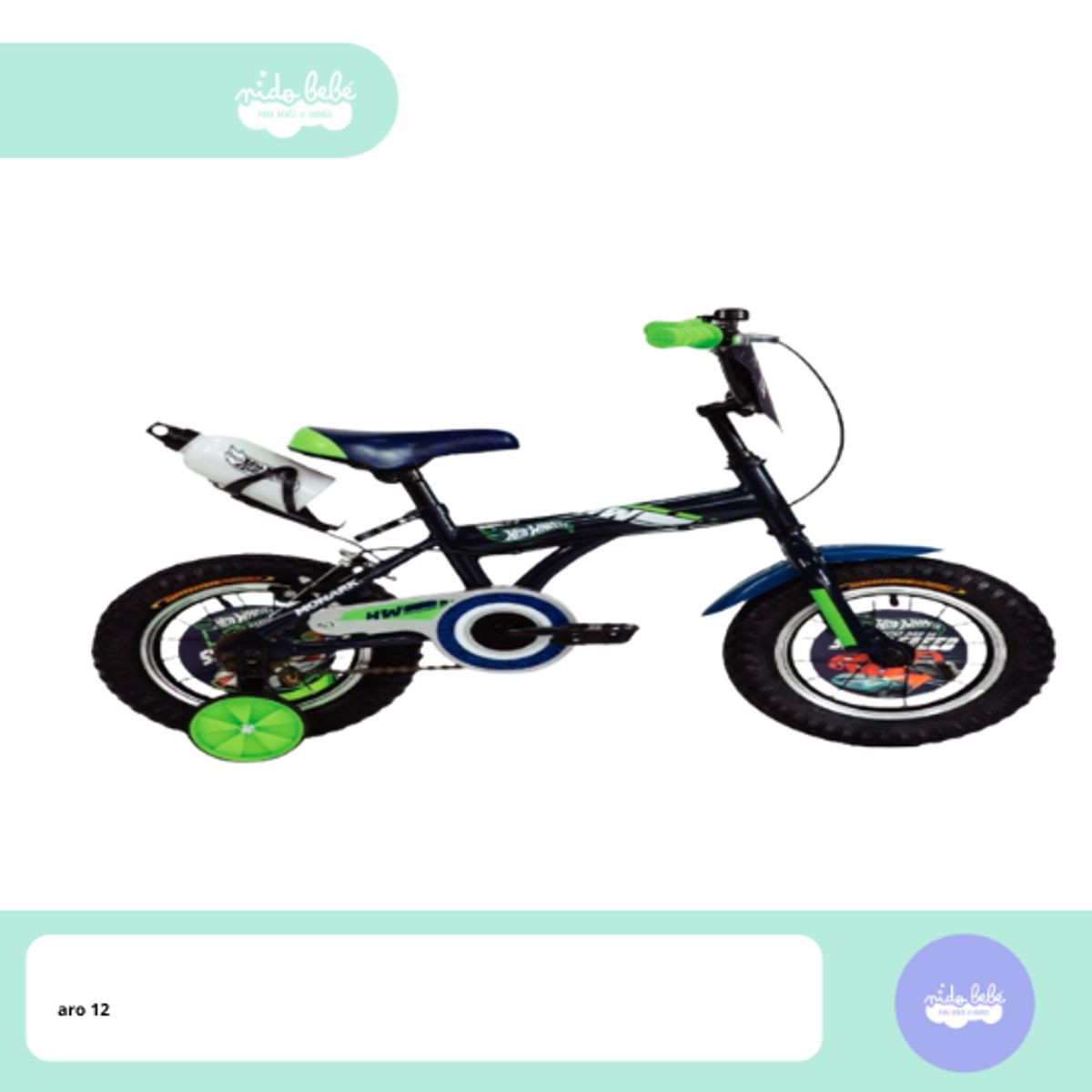 GENERICO - Bicicleta infaltil aro 12 modelo car green