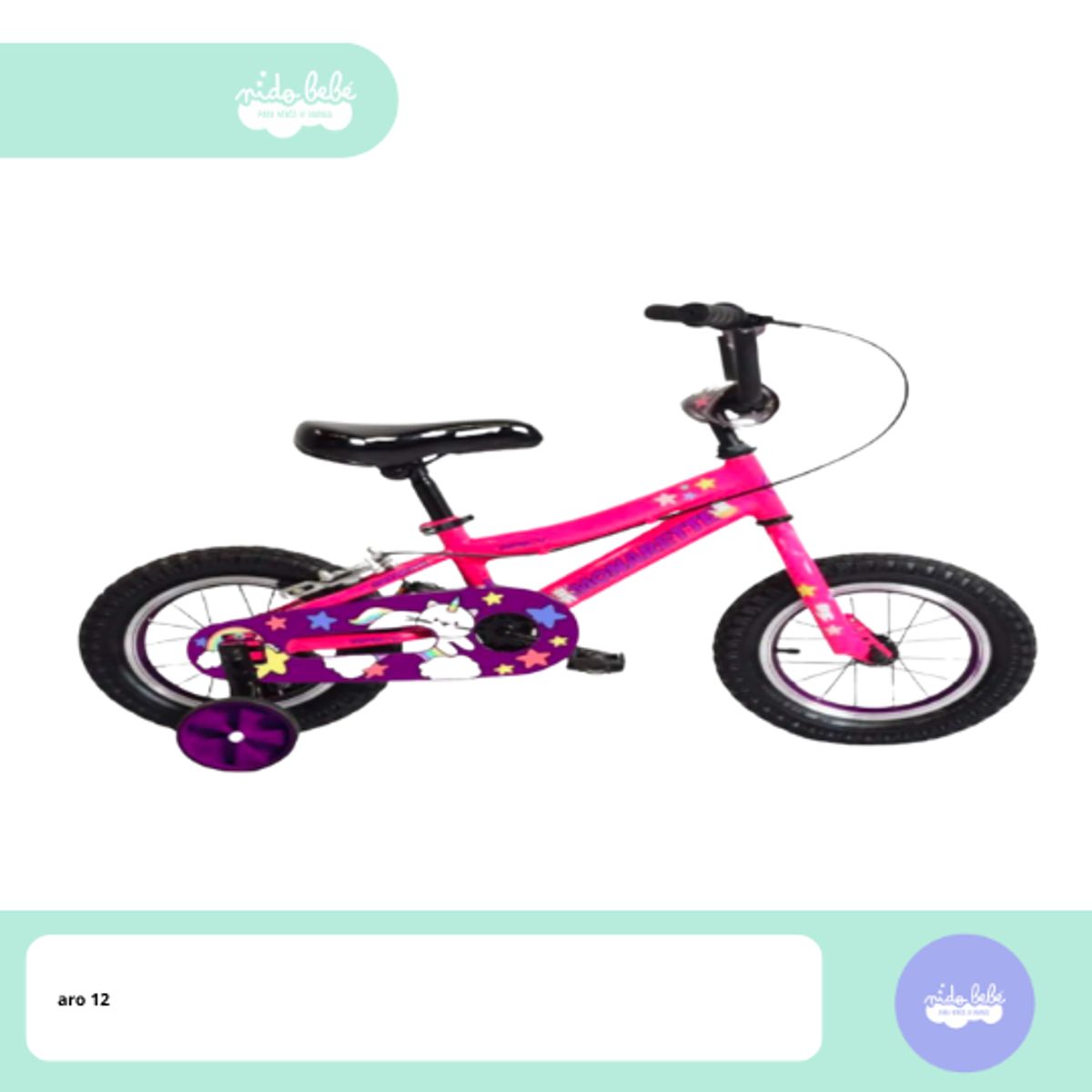GENERICO - Bicicleta infaltil aro 12 modelo pinky magic