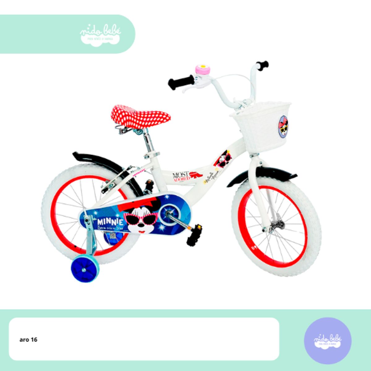 GENERICO - Bicicleta infantill aro 16 para niña modelo iconic