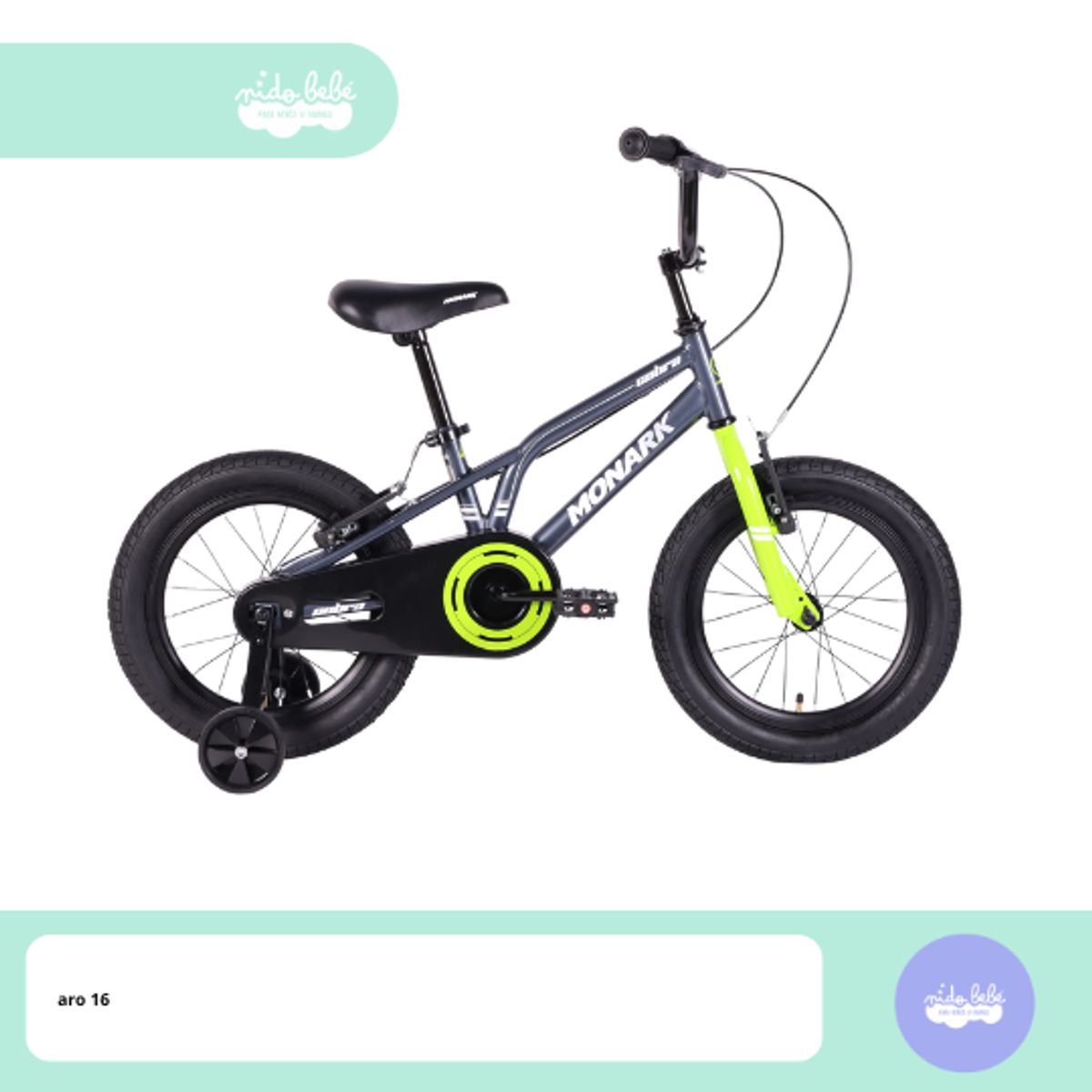 GENERICO - Bicicleta infantill aro 16 para niño modelo cobra yellow
