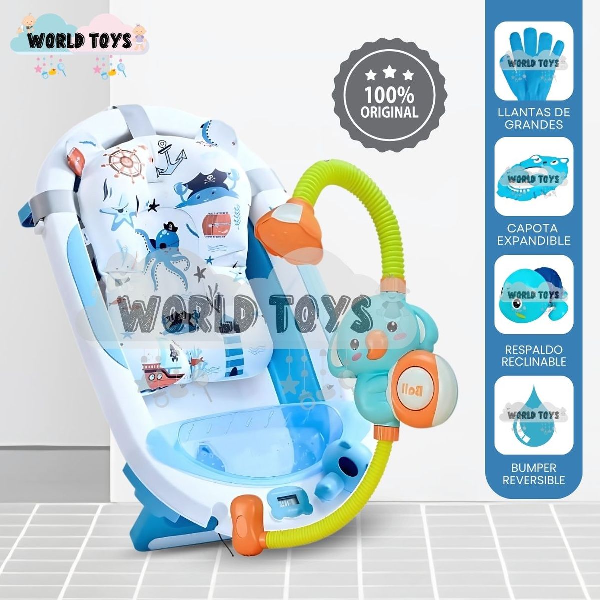 BABY - Bañera Plegable «MEMO» Blue