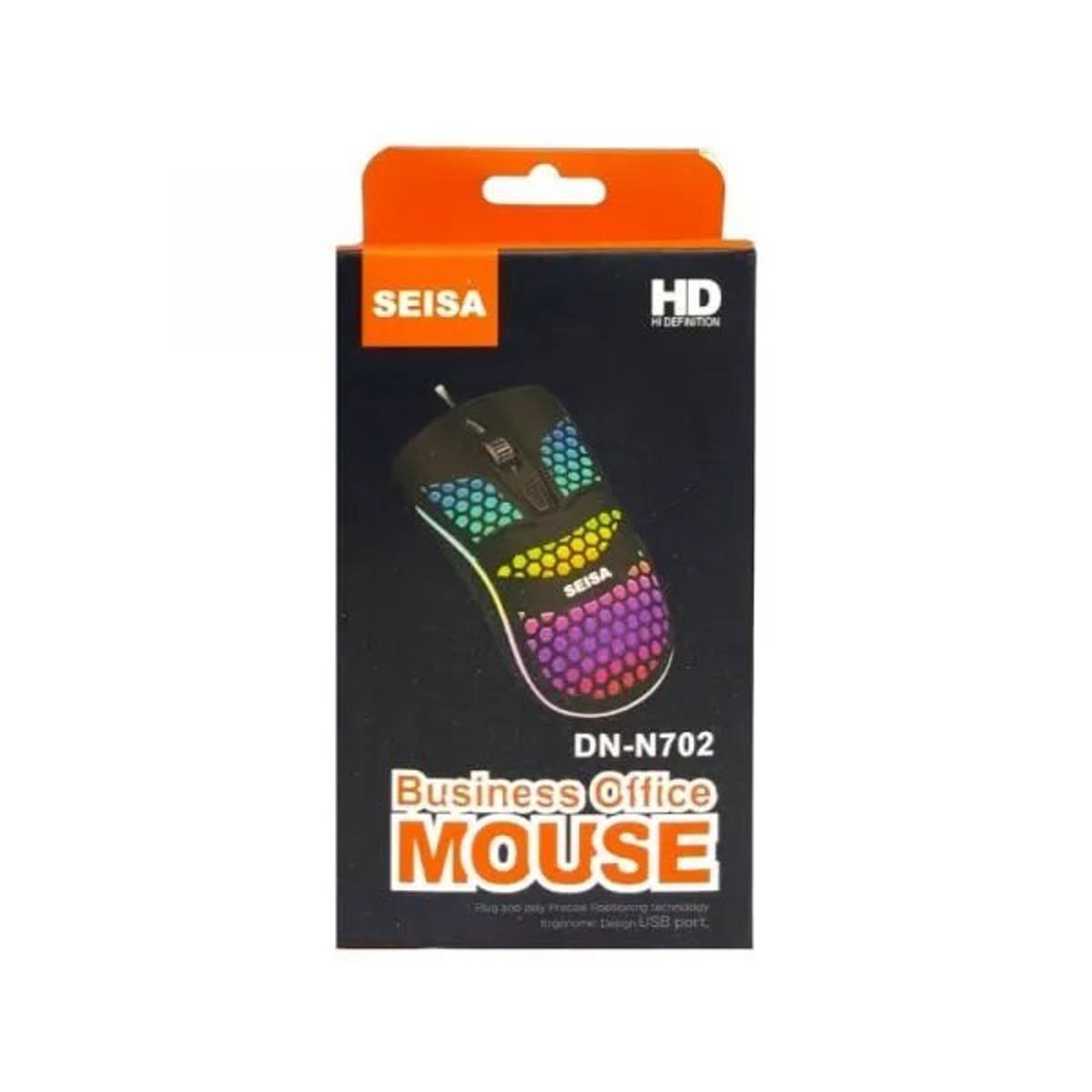 SEISA - Mouse RGB Seisa DN-N702  Rendimiento Gamer para Oficina