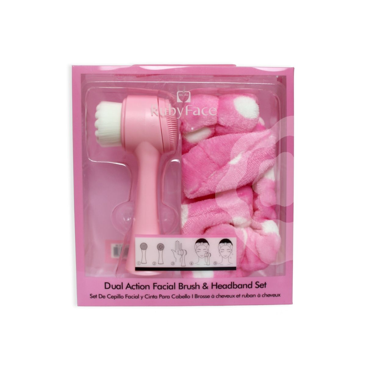 GENERICO - Limpiador Facial Cepillo + Vincha de Peluche Color Aleatorio