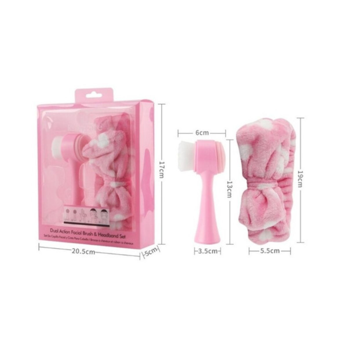 GENERICO - Limpiador Facial Cepillo + Vincha de Peluche Color Aleatorio