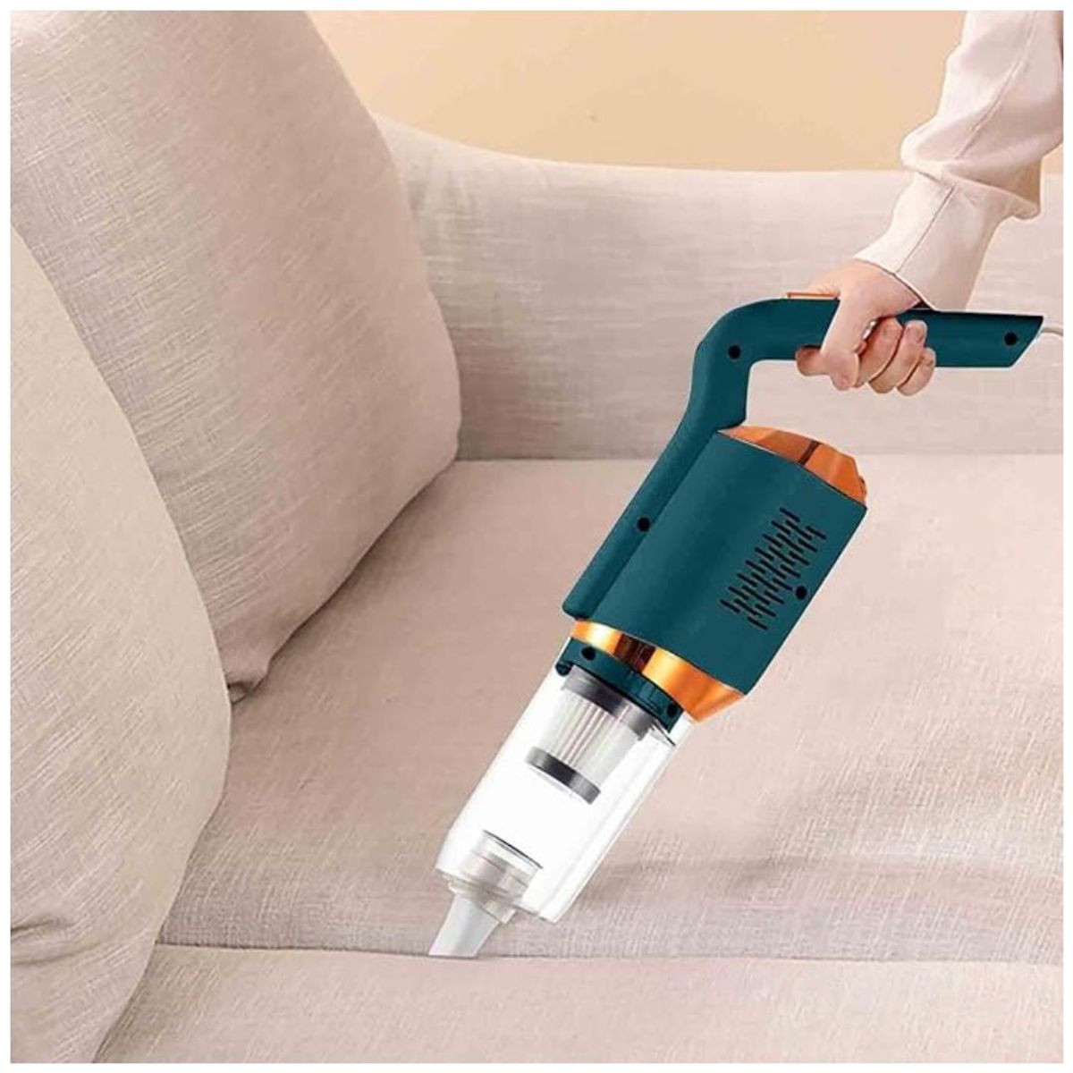 GENERICO - Aspiradora Portátil Inalámbrica Recargable 120W 2 en 1 Multifuncional Hogar Auto - Verde - M