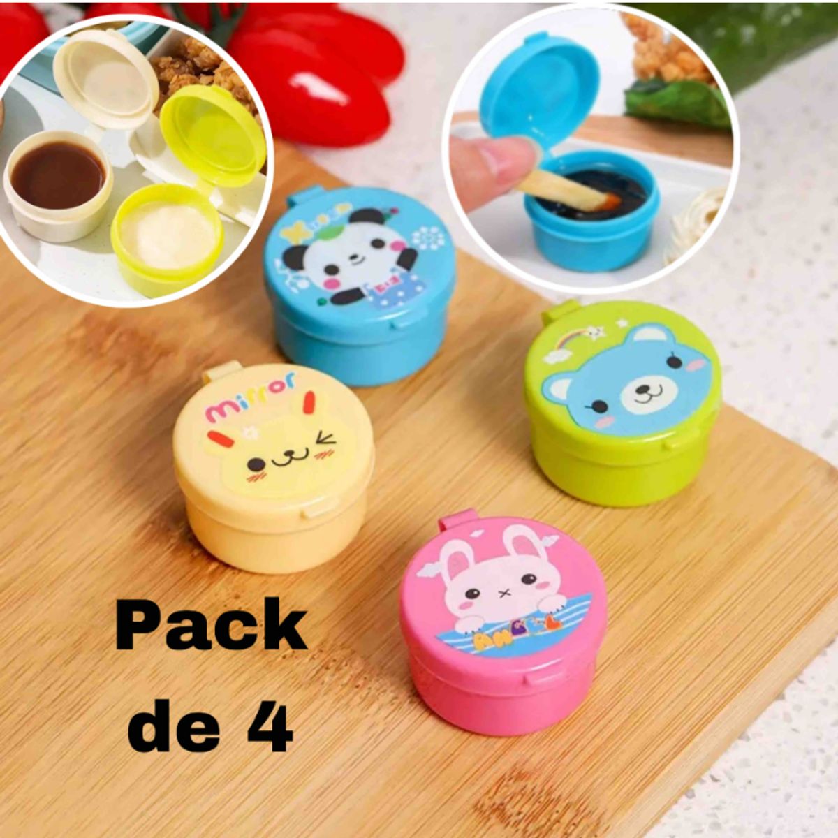 GENERICO - Set de 4 envases salseras