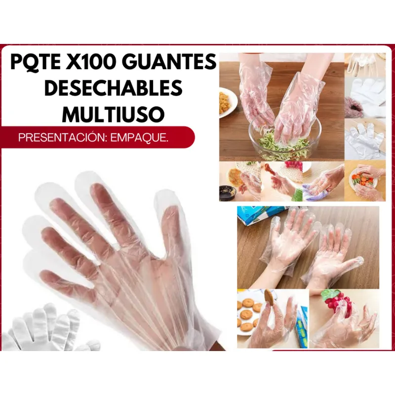 GENERICO - Pack x100 Guantes transparentes