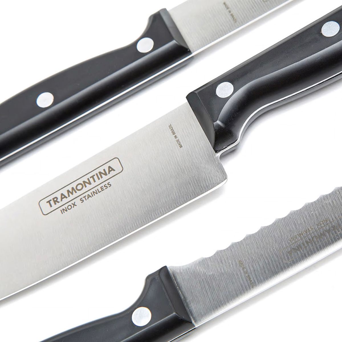TRAMONTINA - Juego de Cuchillos Tramontina Ultracorte Acero Inoxidable 6 Piezas
