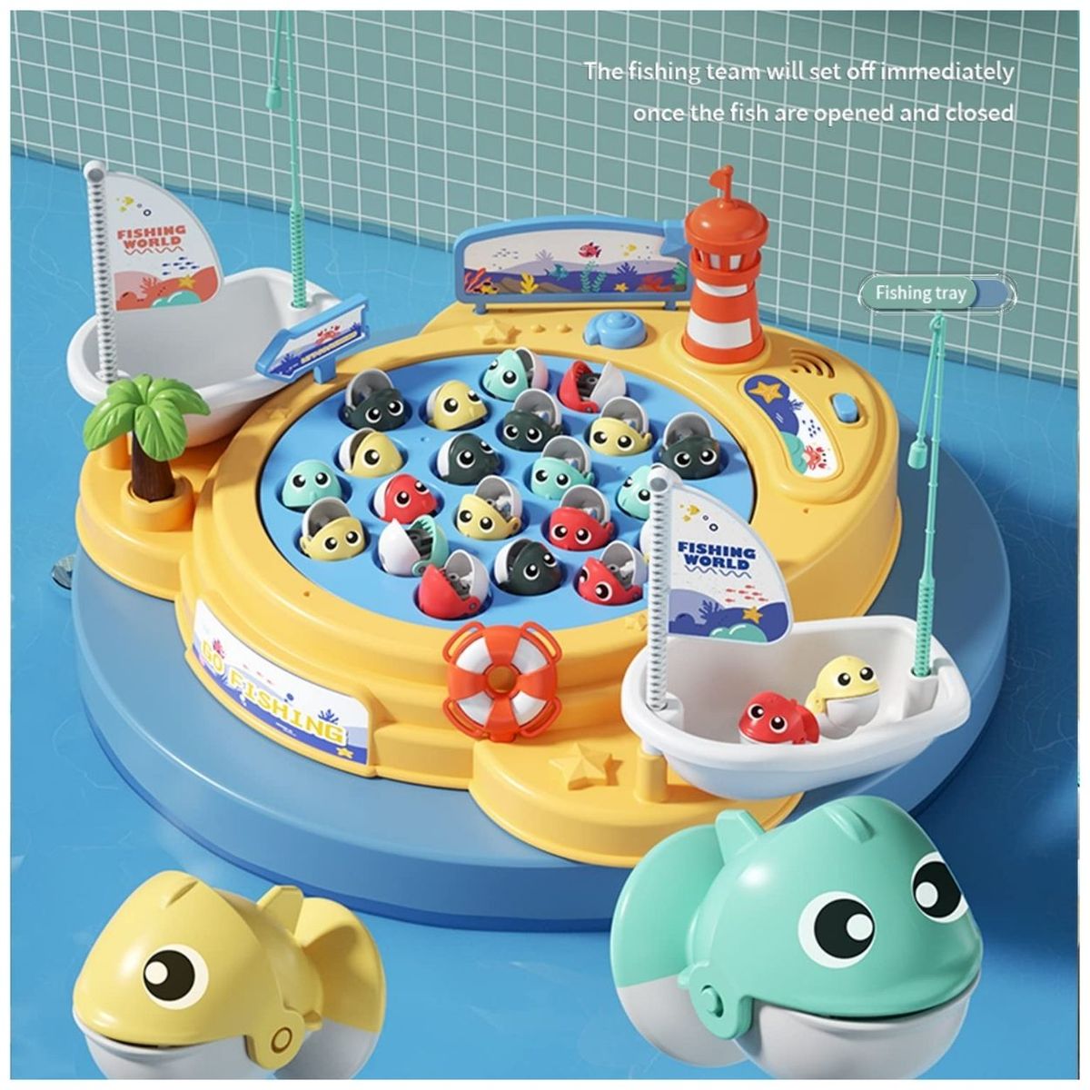 GENERICO - Juego Didáctico Interactivo Musical Pesca Mágica 2 en 1 para Niños