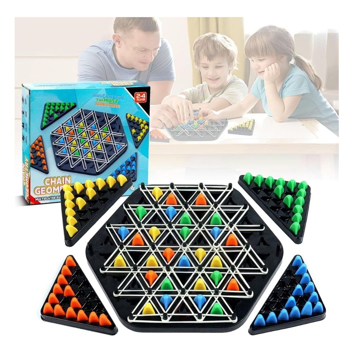 GENERICO - Juego de Mesa de Ajedrez Triangular de Cadena