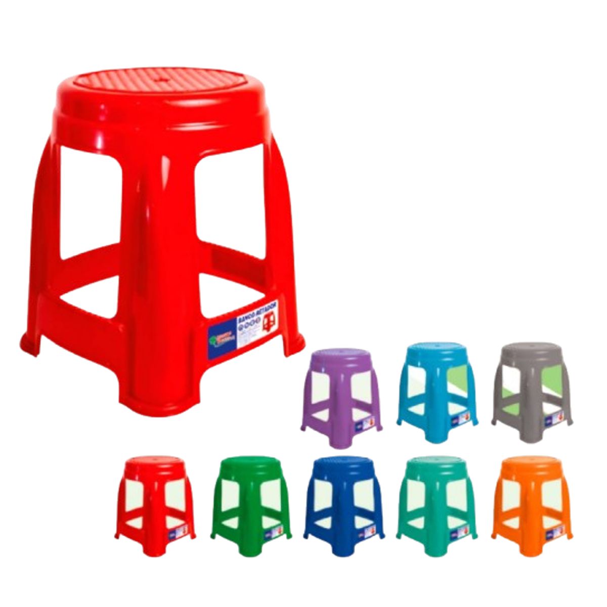 GENERICO - Banco de Plástico de colores