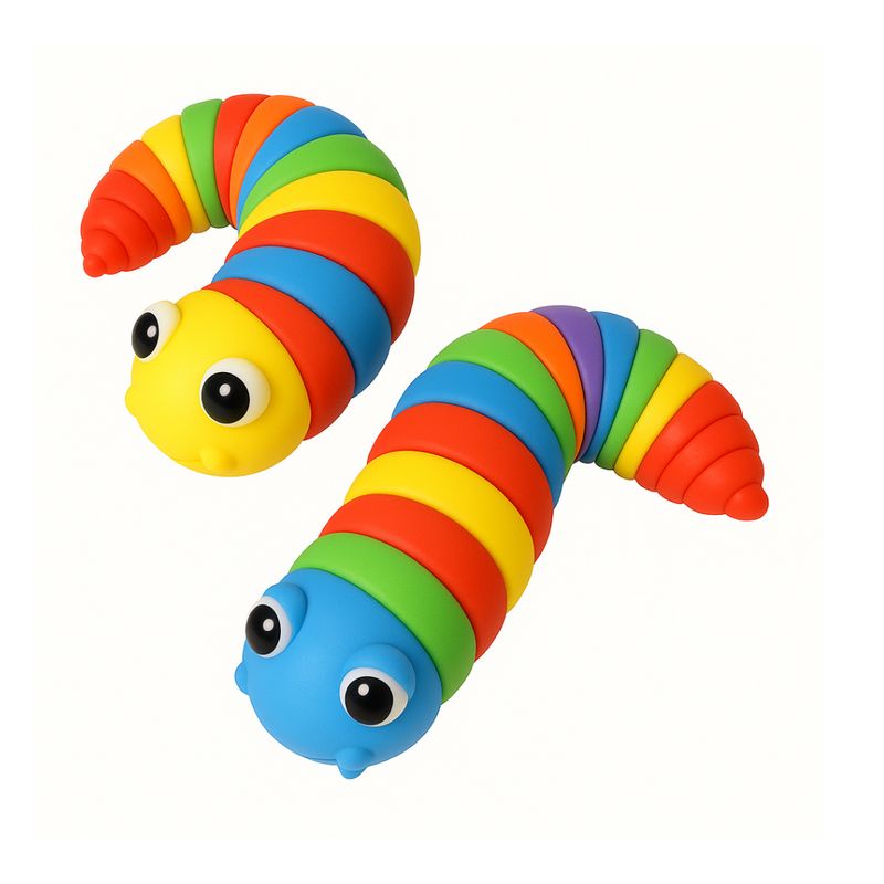 GENERICO - Juguete Gusano Antiestrés Pop It Sensorial con Luces