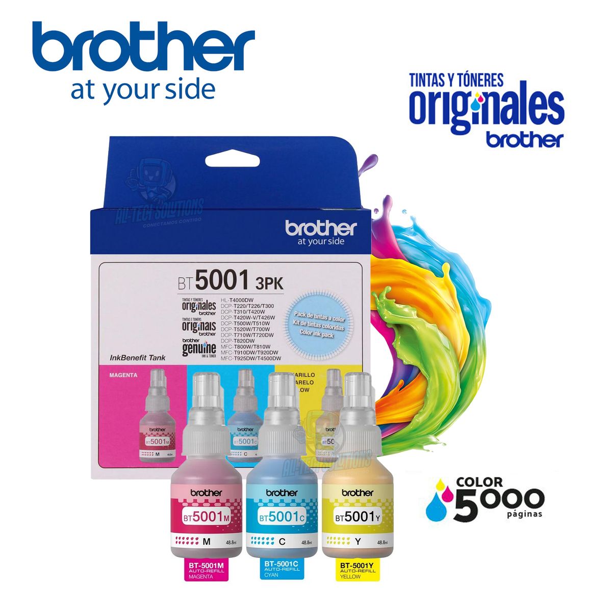 BROTHER - TINTA ORIGINAL BROTHER BT5001 3PK