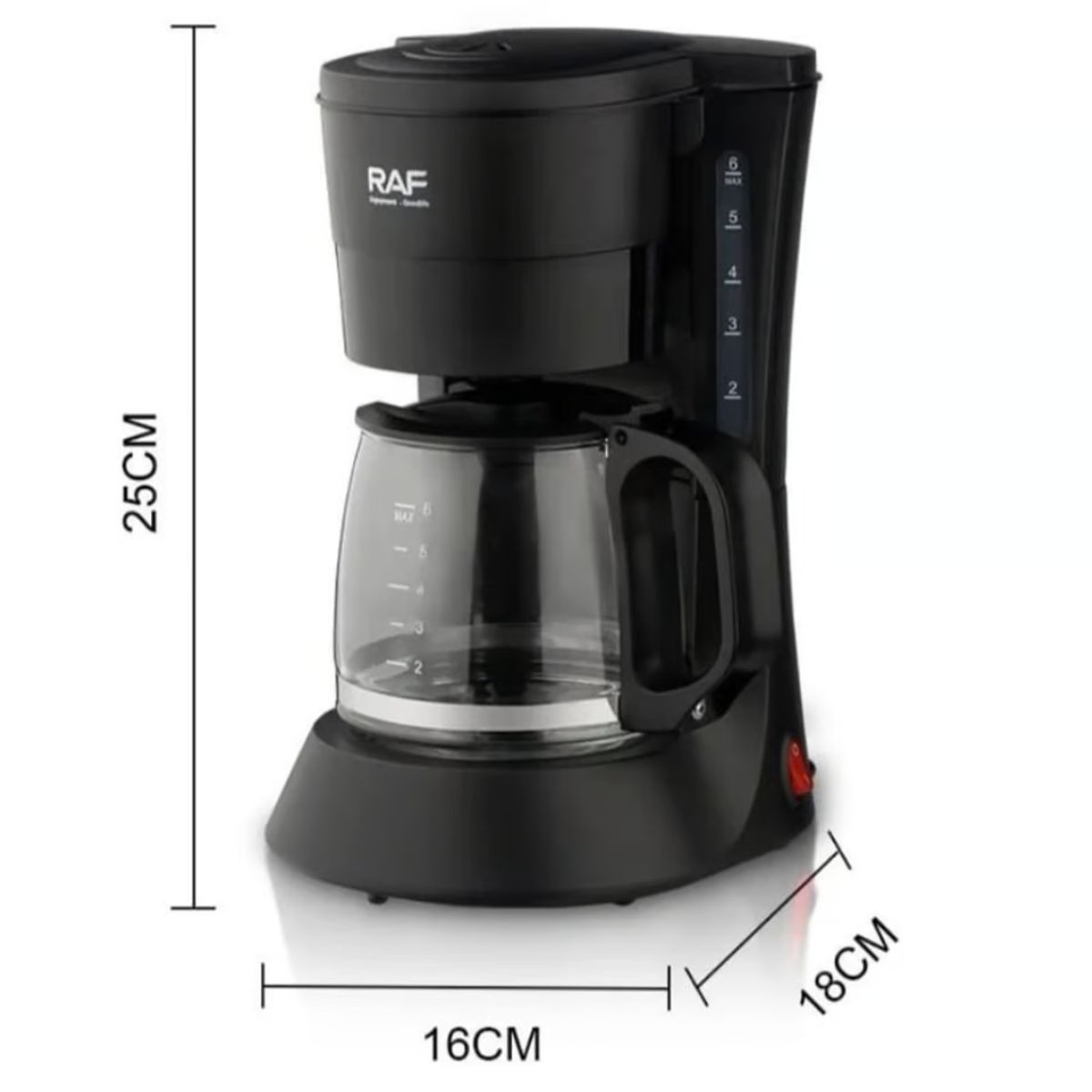 GENERICO - Cafetera Eléctrica de 600ml con Filtro y Jarra de Café RAF 600W