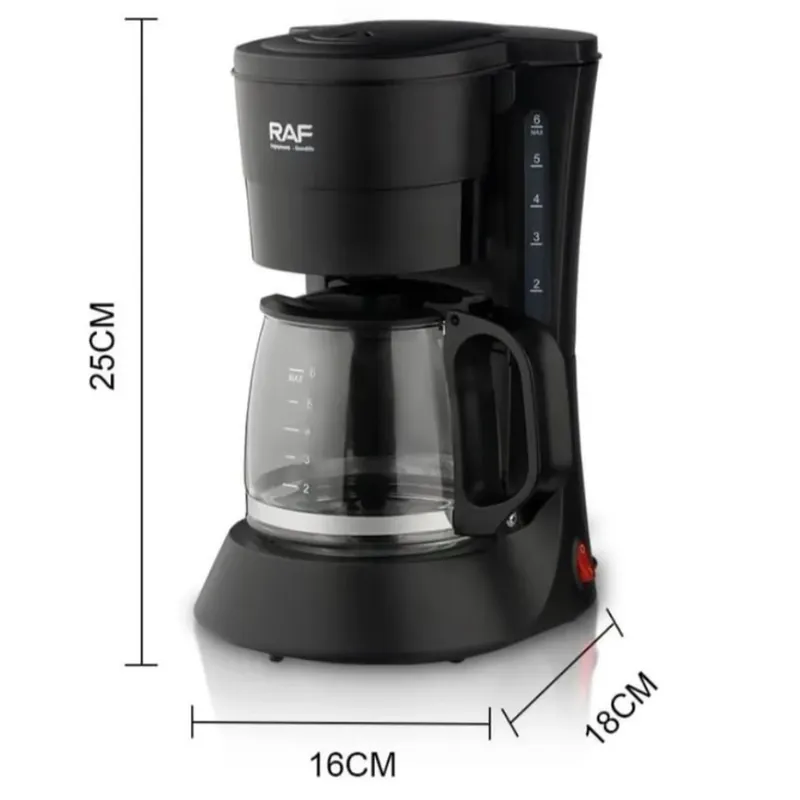 GENERICO - Cafetera Eléctrica de 600ml con Filtro y Jarra de Café RAF 600W