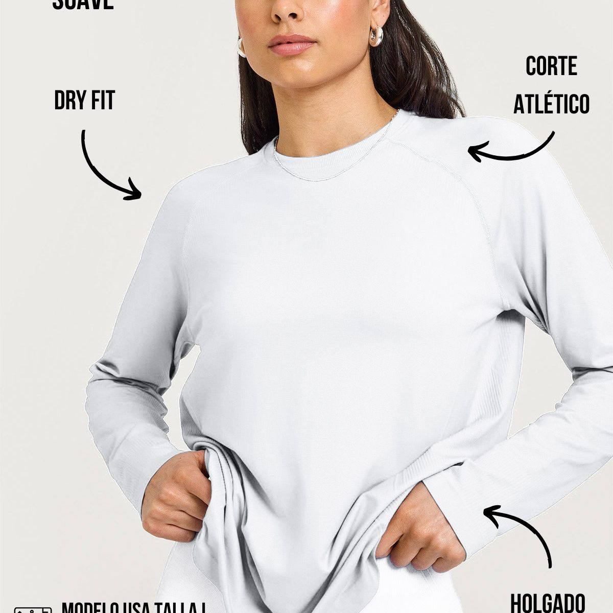 GENERICO - POLO DEPORTIVO MANGA LARGA MUJER DE LYCRA - CAMISETA MANGA LARGA MUJER