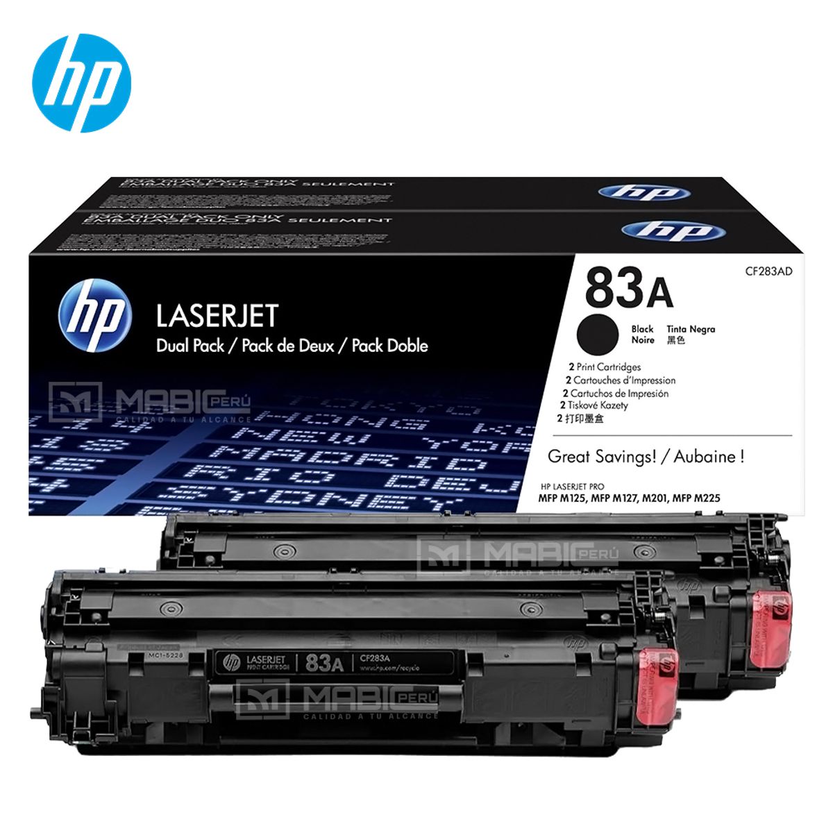 HP - TONER HP 83AD NEGRO CF283AD LJ M127F M201 M225DW ORIGINAL