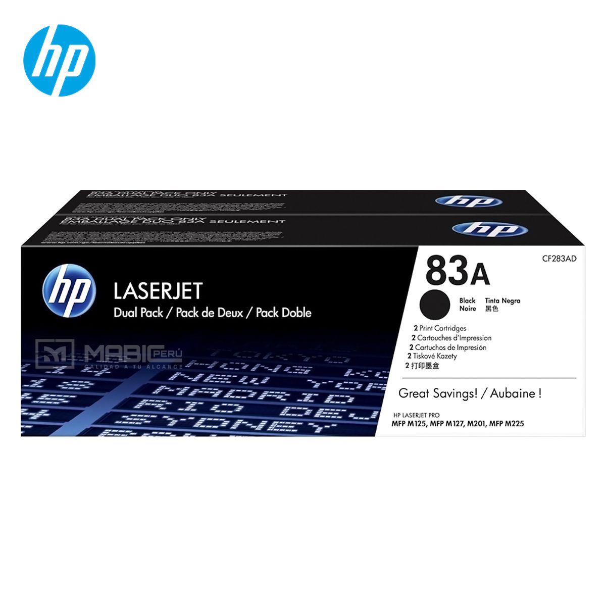 HP - TONER HP 83AD NEGRO CF283AD LJ M127F M201 M225DW ORIGINAL