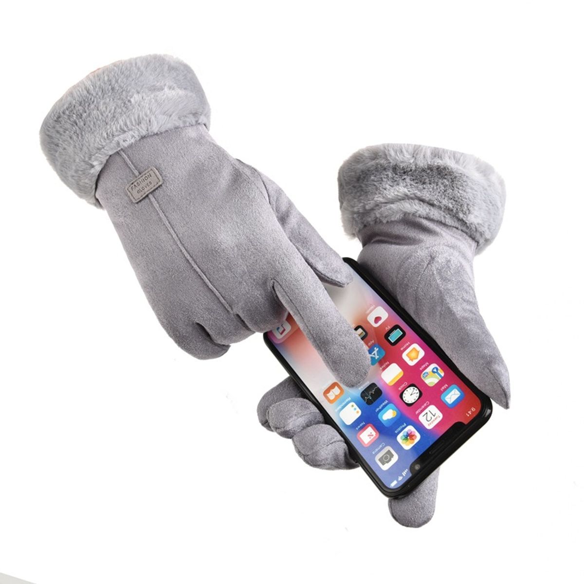 BLWOENS - Guantes de abrigo de invierno para mujeres - Negro