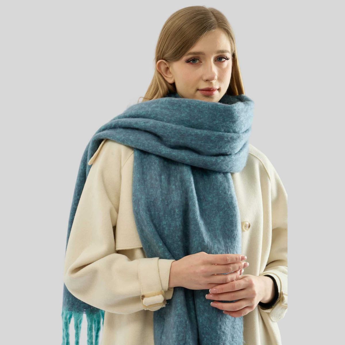 BLWOENS - Bufanda de mujer de invierno - Azul