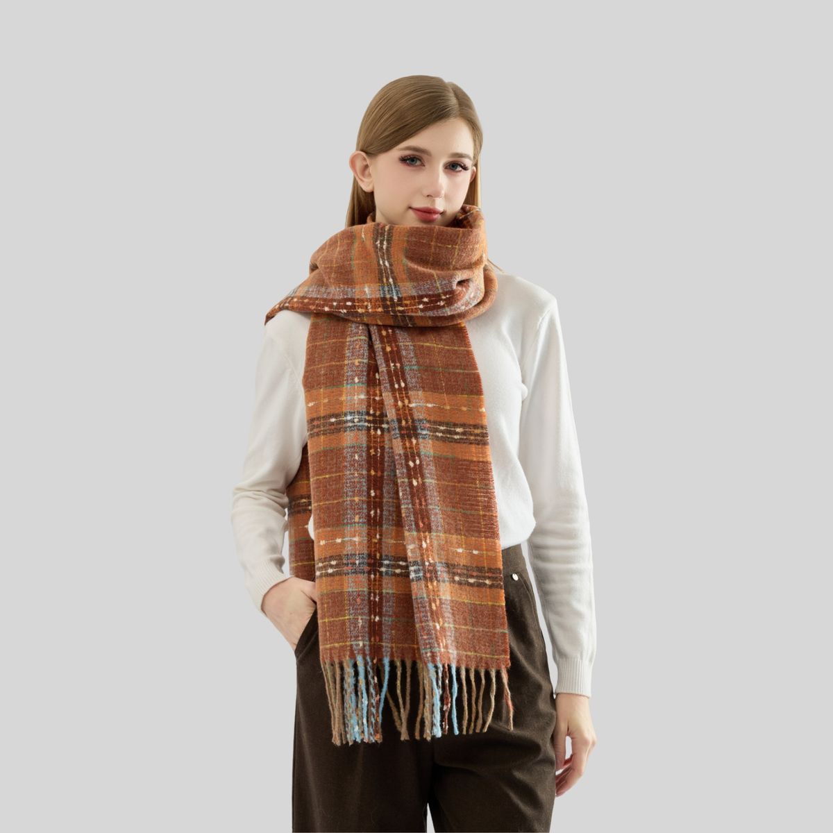 BLWOENS - Bufanda de mujer de invierno - Azul