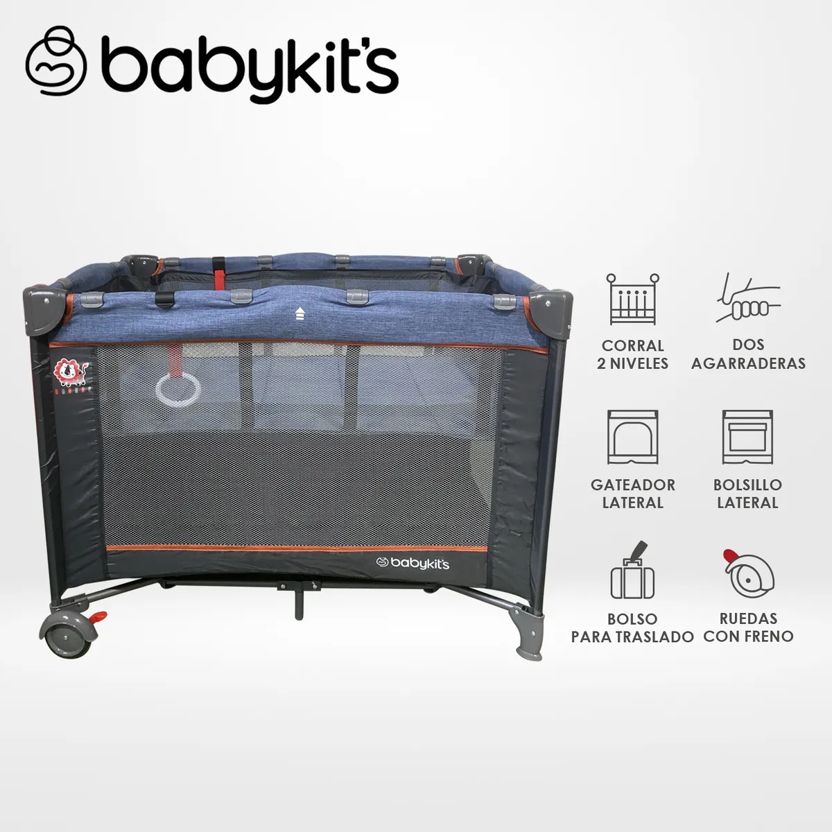 BABY KITS - Cuna Corral Relax Baby Kits Azul