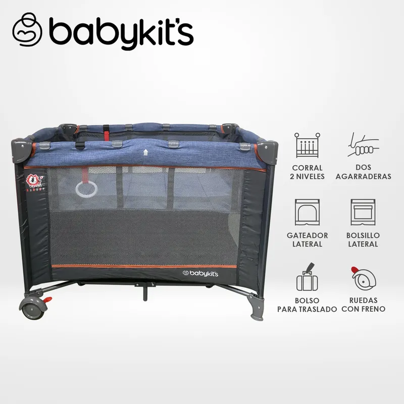 BABY KITS - Cuna Corral Relax Baby Kits Azul