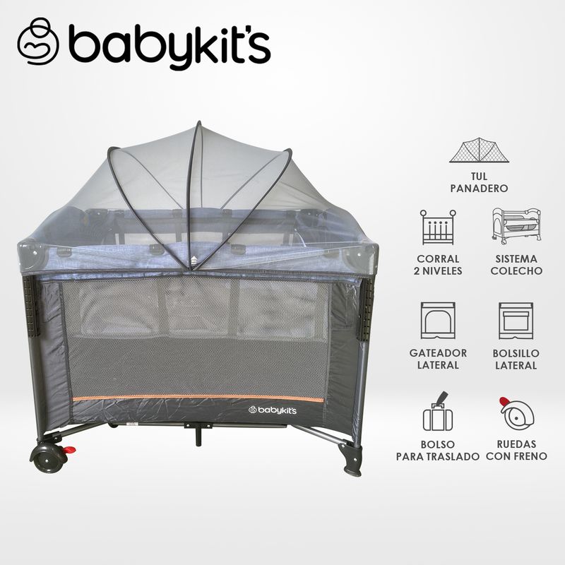 BABY KITS - Cuna Corral Baby Colecho Azul