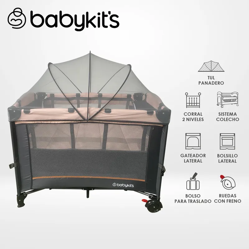 BABY KITS - Cuna Corral Baby Colecho Rosado