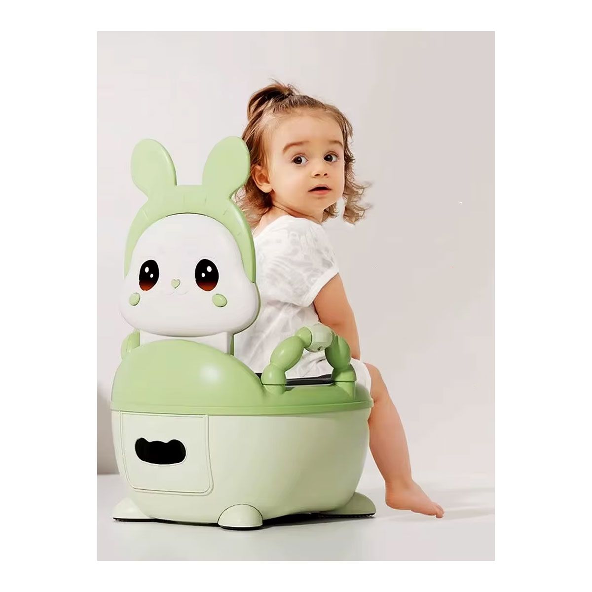 GRETAIL - Bacín Entrenamiento Inodoro Infantil Conejito Verde