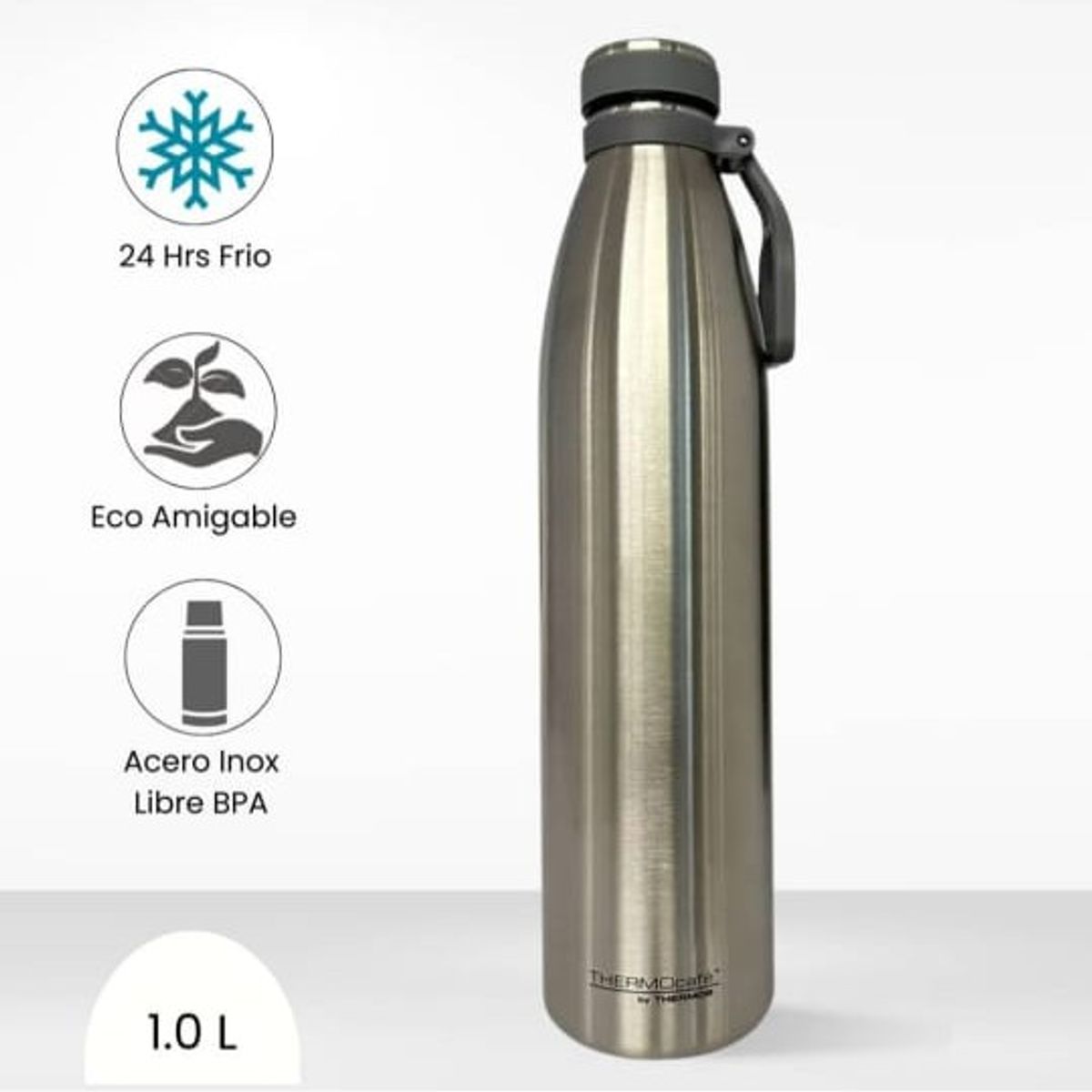 THERMOS - Botella de Agua De Acero Inoxidable Moray 1000ml PLATEADO