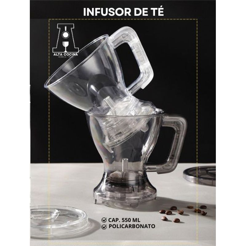 GENERICO - JARRA INFUSORA PARA HACER TÉ 500 ML  MAGIC TEA  COLOR GRIS