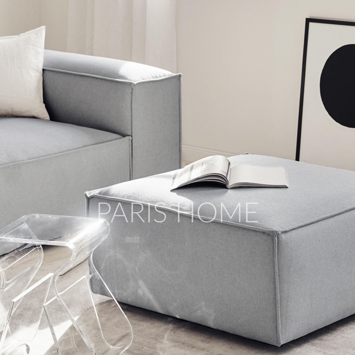 GENERICO - Banqueta Monarch Tejido - Gris