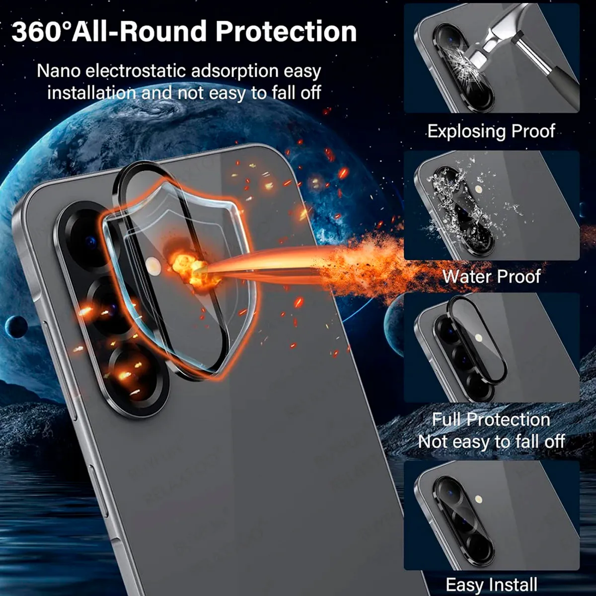GENERICO - Protector de Cámara Compatible con Galaxy A56 - Rosa