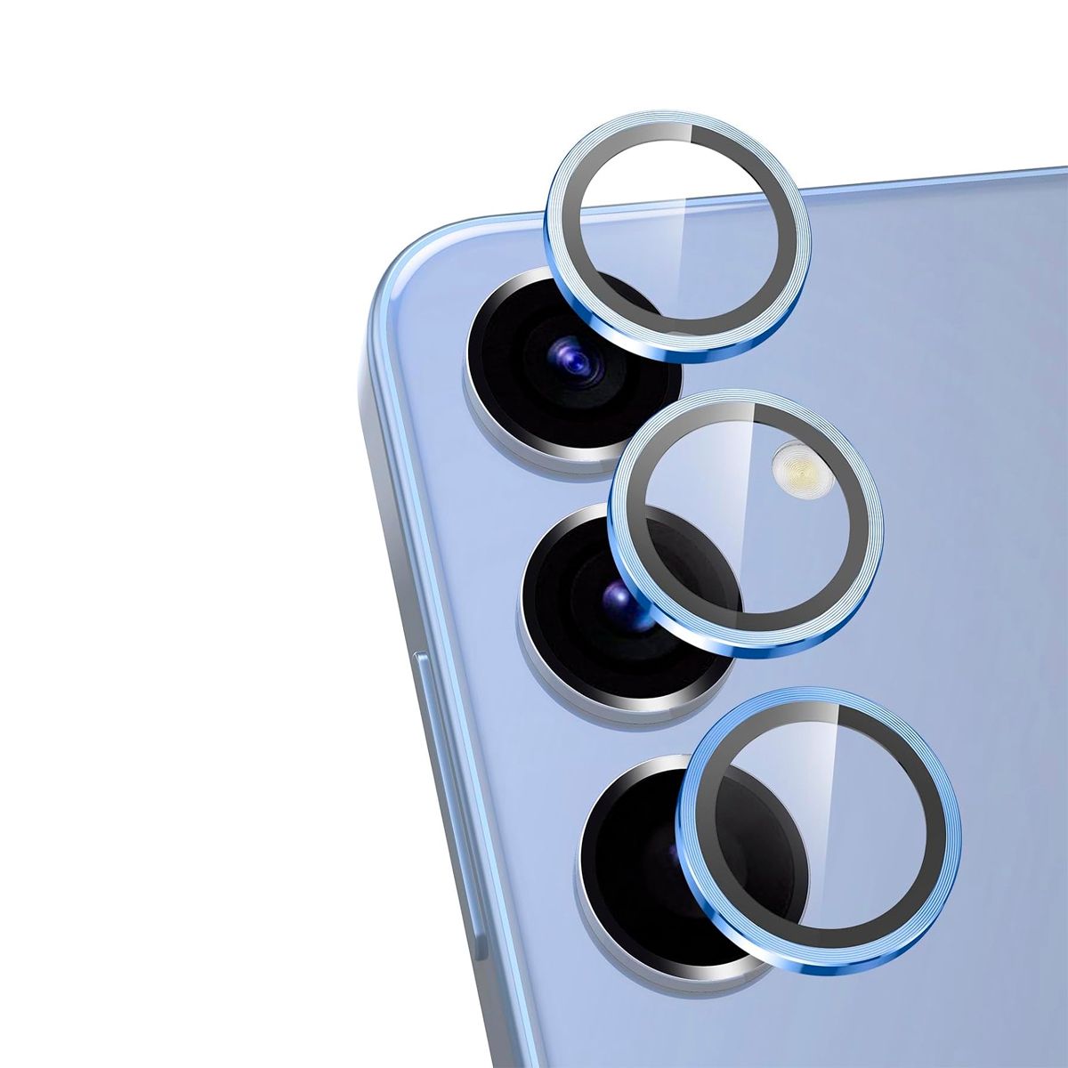 GENERICO - Protector de Lente Glass Individual Compatible con Galaxy A34 Celeste