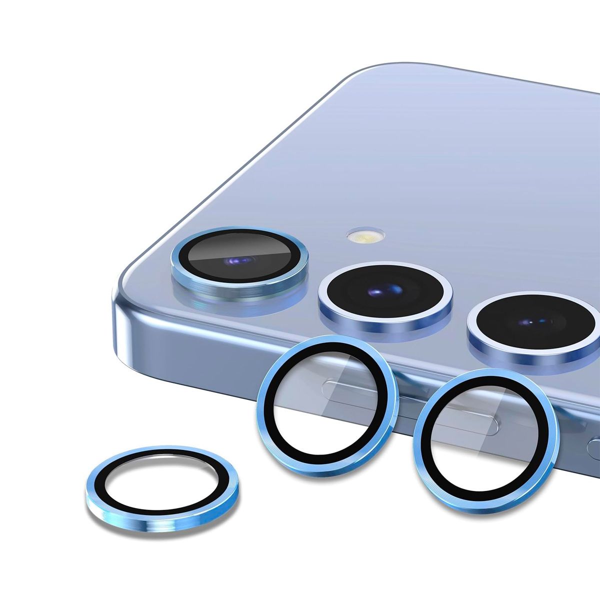 GENERICO - Protector de Lente Glass Individual Compatible con Galaxy A35 Celeste