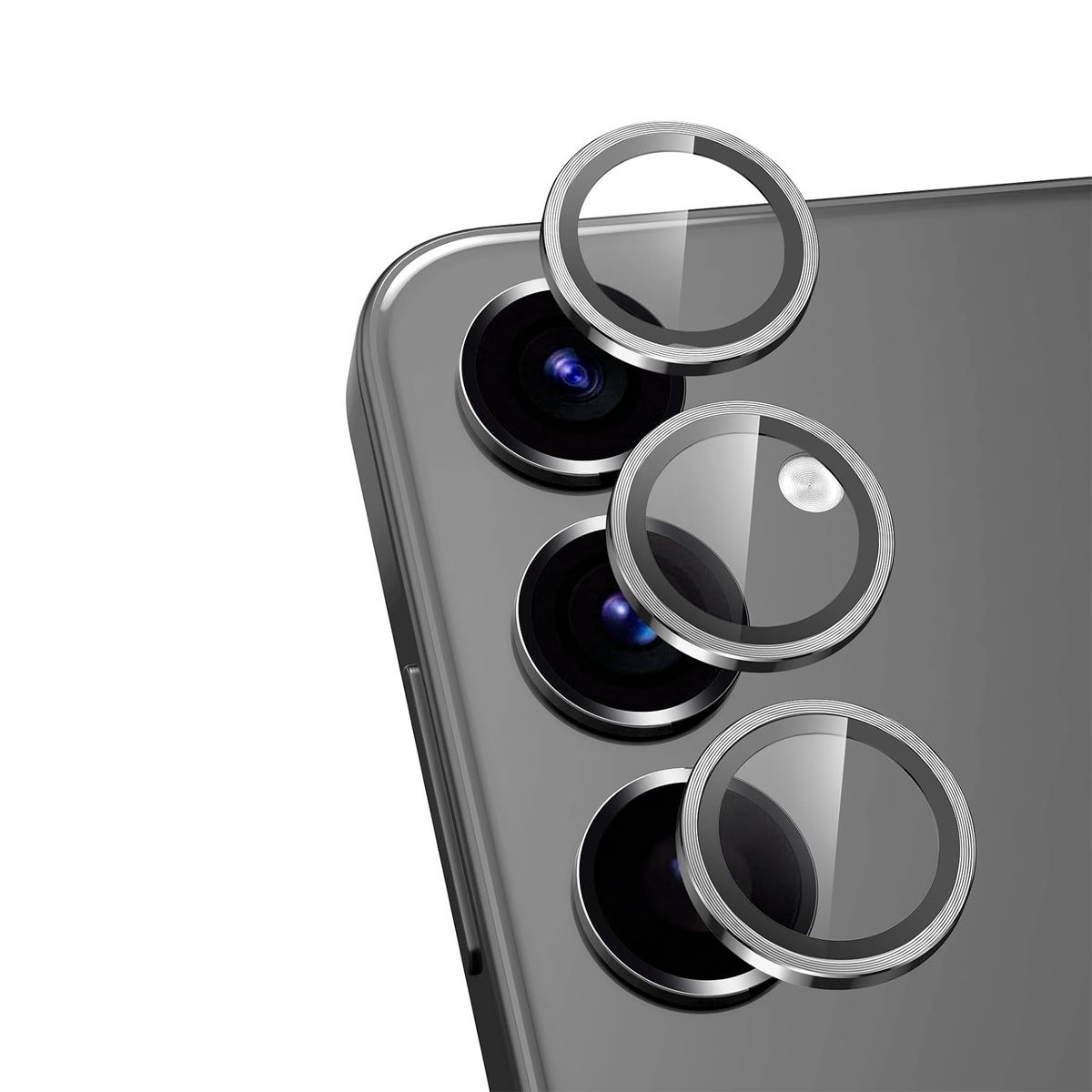 GENERICO - Protector de Lente Glass Individual Compatible con Galaxy A14 Plateado