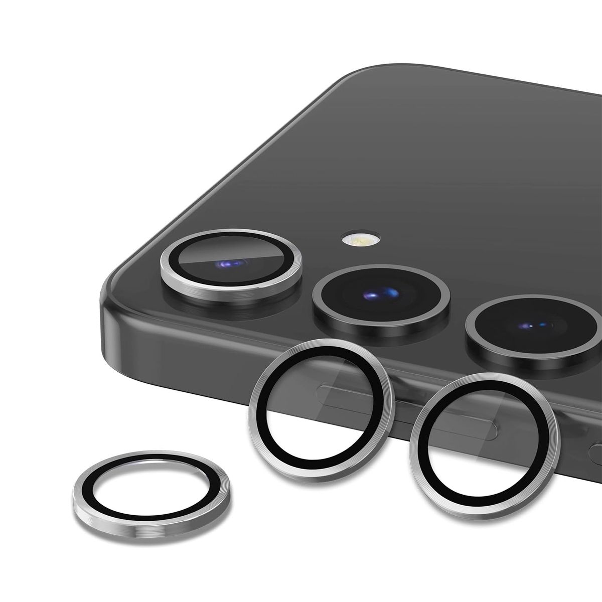 GENERICO - Protector de Lente Glass Individual Compatible con Galaxy S25 Plateado