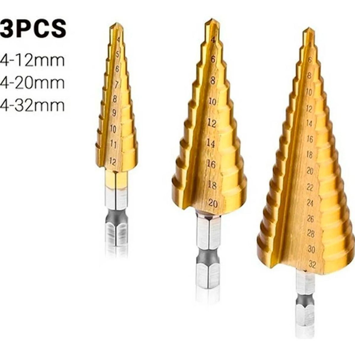 KAMASA - Juego De Brocas Escalonada Kamasa 3Pzs KM1576