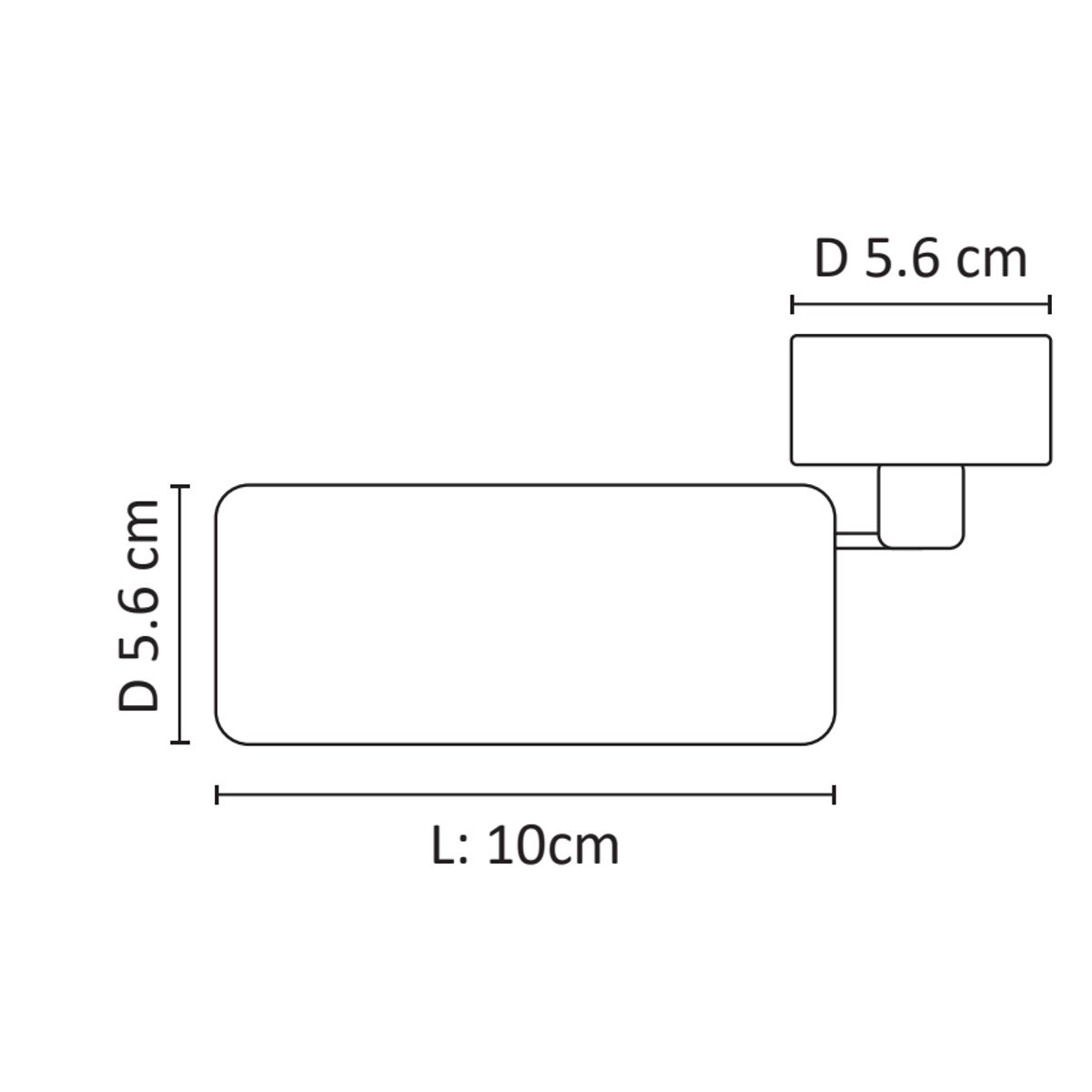 GENERICO - Spot Led Adosado GU10 Black
