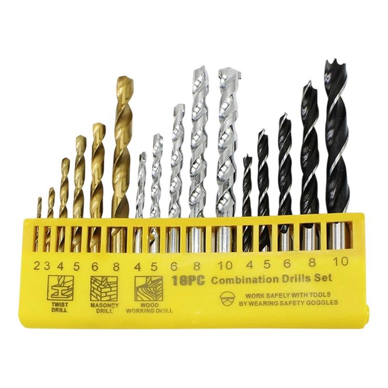 KAMASA - Juego De Brocas Kamasa Madera,Concreto y Metal 16 Pzs KM1065