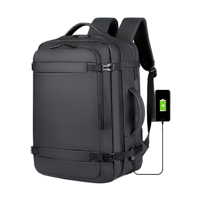NEO DIGITAL - Mochila De Viaje Impermeable 40l Porta Laptop 17 Usb Bp52