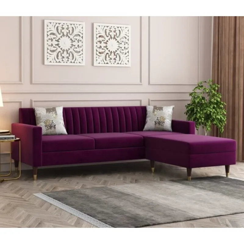 ARTSOFA - Sofá seccional Mumbai violeta + obsequio