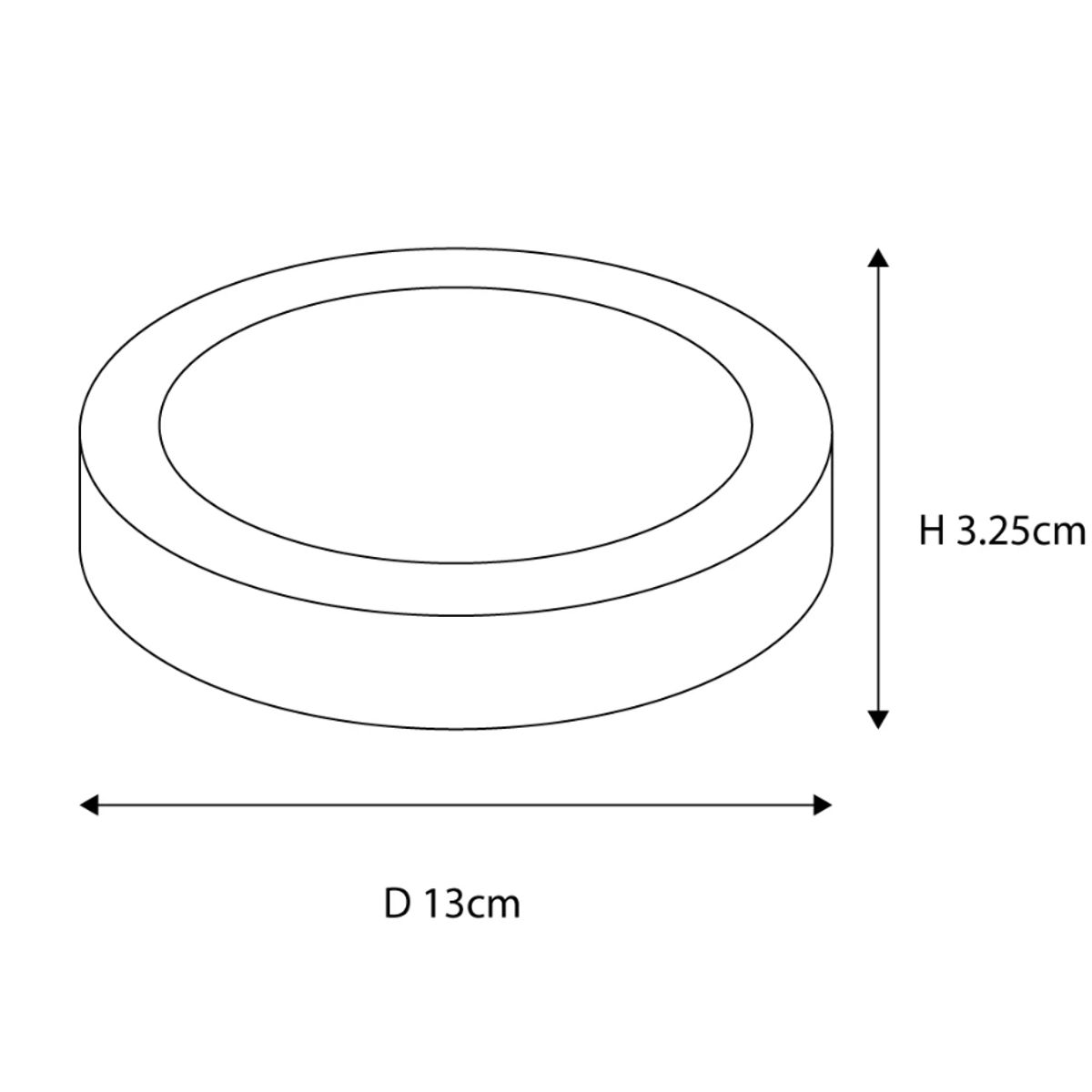 GENERICO - Panel Led Adosable 6W Luz Blanca