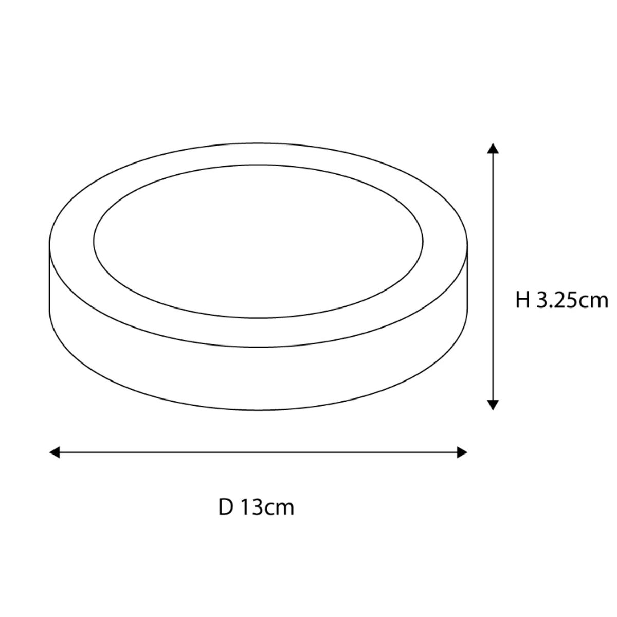 GENERICO - Panel Led Adosable 6W Luz Calida