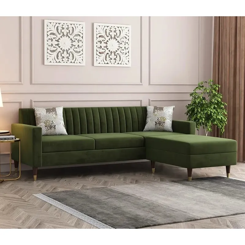 ARTSOFA - Sofá seccional Mumbai olivo + obsequio