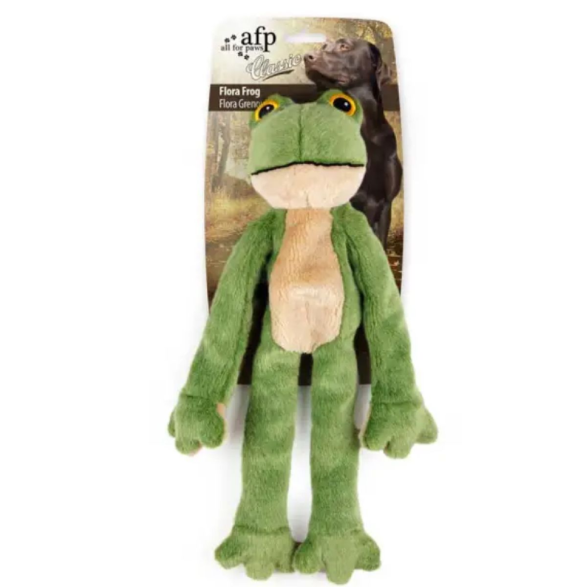 ALL FOR PAWS - Peluche para perros - Rana René con cuerpo de soga